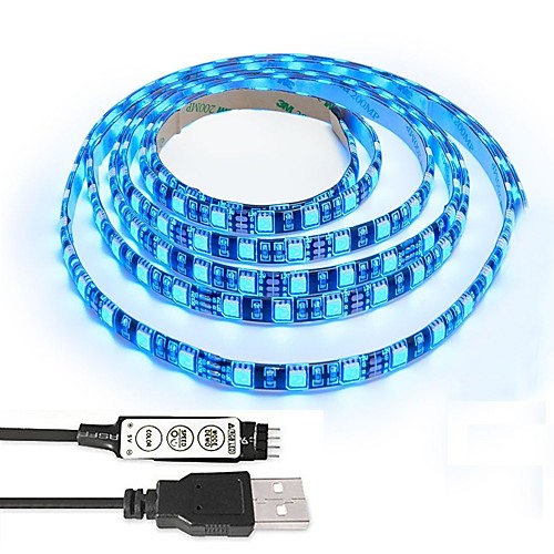 

KWB 2m Light Sets 120 LEDs 5050 SMD 10mm RGB Remote Control / RC / Cuttable / Dimmable <5 V 1set / Waterproof / Linkable / Color-Changing