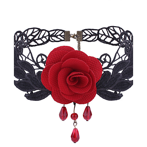 Women's Choker Necklace Floral / Botanicals Flower Ladies Gothic Sweet Elegant Lace Alloy Black Red Necklace Jewelry For Daily Casual
Women's Choker Necklace Floral / Botanicals Flower Ladies Gothic Sweet Elegant Lace Alloy Black Red Necklace Jewelry For Daily Casual