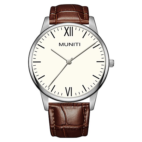 Men's Casual Watch Fashion Watch Wrist Watch Quartz Leather Black / Brown Water Resistant / Waterproof Chronograph Casual Watch Analog Casual Minimalist - Silver Brown Blue One Year Battery Life
Men's Casual Watch Fashion Watch Wrist Watch Quartz Leather Black / Brown Water Resistant / Waterproof Chronograph Casual Watch Analog Casual Minimalist - Silver Brown Blue One Year Battery Life