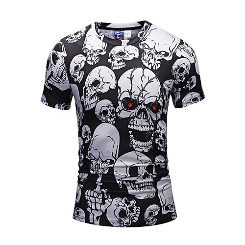 Men's Daily Going out Weekend Active / Punk & Gothic Slim T-shirt Print Round Neck Black / Short Sleeve / Spring / Summer
Men's Daily Going out Weekend Active / Punk & Gothic Slim T-shirt Print Round Neck Black / Short Sleeve / Spring / Summer