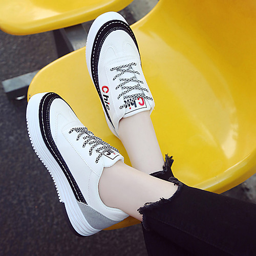 Women's Athletic Shoes Flat Heel PU Comfort Spring / Fall Black / White / Gray
Women's Athletic Shoes Flat Heel PU Comfort Spring / Fall Black / White / Gray