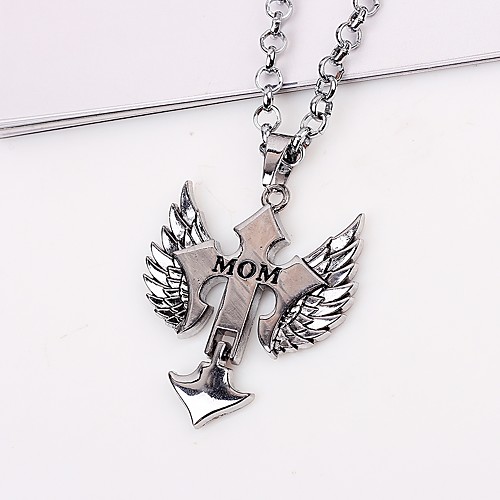 Men's Pendant Necklace Chain Necklace Engraved Cross Wings Fashion Hip-Hop Alloy Silver Necklace Jewelry One-piece Suit For Gift Daily 
Men's Pendant Necklace Chain Necklace Engraved Cross Wings Fashion Hip-Hop Alloy Silver Necklace Jewelry One-piece Suit For Gift Daily