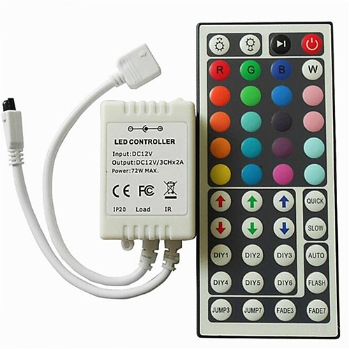 

1 пульт дистанционного управления диммер dc12v 44-клавишный контроллер для smd 3528 5050 2835 светодиодный фонарь