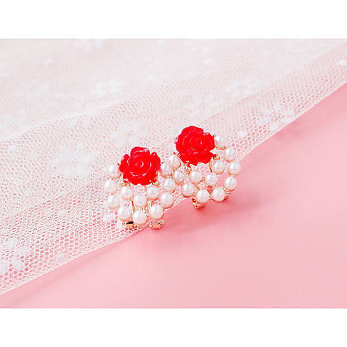 Women's Stud Earrings Clip on Earring Imitation Pearl Rhinestone Earrings Jewelry Light Yellow / Red / Pink For Daily Casual
Women's Stud Earrings Clip on Earring Imitation Pearl Rhinestone Earrings Jewelry Light Yellow / Red / Pink For Daily Casual