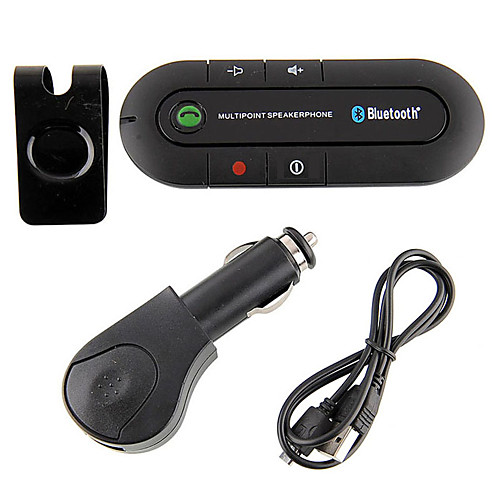 

беспроводной громкой связи Bluetooth автомобильный комплект автомобиля v4.0 солнцезащитный козырек стиль, Черный