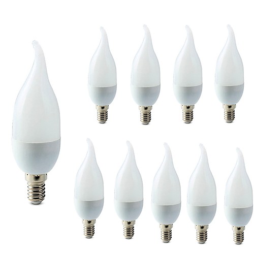 

10 шт. 2 W LED лампы в форме свечи 200 lm E14 C35L 10 Светодиодные бусины SMD 2835 Декоративная Тёплый белый Холодный белый 220-240 V / RoHs