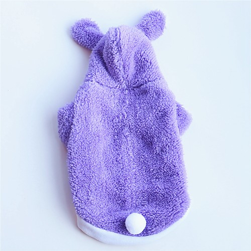 

Dogs Cats Pets Winter Dog Clothes Purple Yellow Red Costume Corgi Beagle Shiba Inu Cotton Solid Colored Simple Rabbit / Bunny Casual / Daily Keep Warm XS S M L