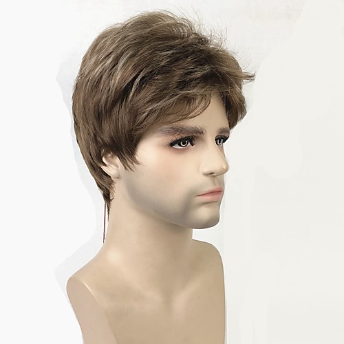 Toupees Matte Pixie Cut Wig Short Brown Synthetic Hair Men's 100% kanekalon hair Brown StrongBeauty
Toupees Matte Pixie Cut Wig Short Brown Synthetic Hair Men's 100% kanekalon hair Brown StrongBeauty