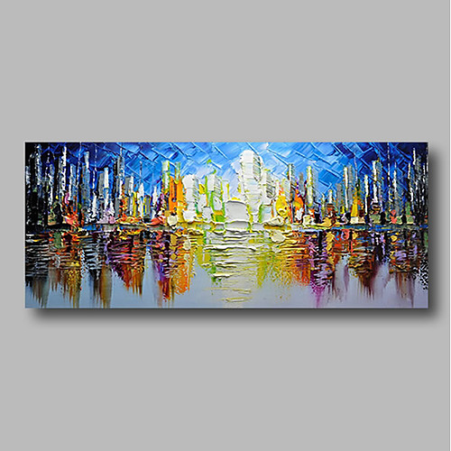 Hang-роспись маслом Ручная роспись - Абстракция Пейзаж Современный Включите внутренний каркас / Растянутый холст 
Hang-роспись маслом Ручная роспись - Абстракция Пейзаж Современный Включите внутренний каркас / Растянутый холст
