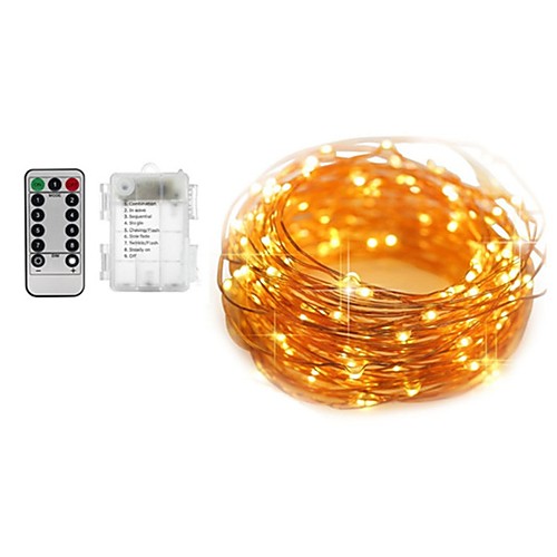 

5m Light Sets String Lights 50 LEDs Warm White White Color-changing Waterproof Decorative Batteries Powered 1set