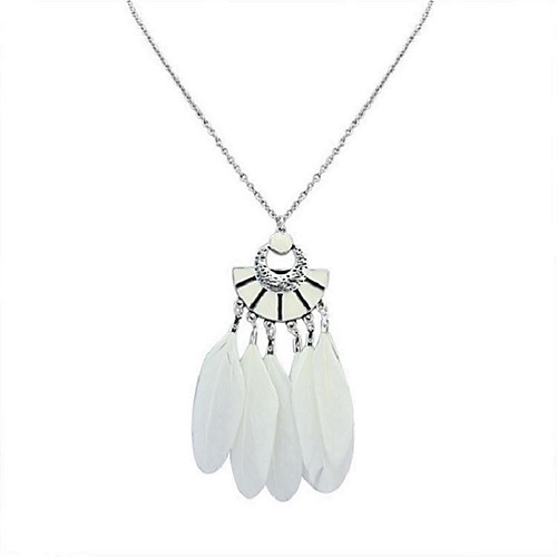 Women's Pendant Necklace Long Feather Ladies Stylish Vintage Ethnic Feather Alloy Black Rainbow Light Green 70 cm Necklace Jewelry 1pc For Daily Date
Women's Pendant Necklace Long Feather Ladies Stylish Vintage Ethnic Feather Alloy Black Rainbow Light Green 70 cm Necklace Jewelry 1pc For Daily Date