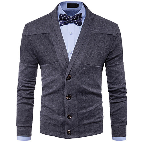 Men's Daily Solid Colored Long Sleeve Regular Cardigan Sweater Jumper, Shirt Collar Black / Red / Dark Gray M / L / XL
Men's Daily Solid Colored Long Sleeve Regular Cardigan Sweater Jumper, Shirt Collar Black / Red / Dark Gray M / L / XL