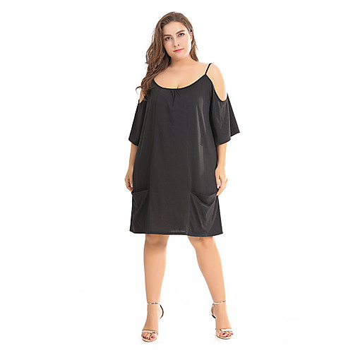 Women's Plus Size Daily / Going out Slim Sheath Dress Strap Black XL XXL XXXL / Sexy
Women's Plus Size Daily / Going out Slim Sheath Dress Strap Black XL XXL XXXL / Sexy