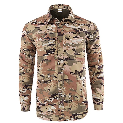 Men's Camo Hiking Shirt / Button Down Shirts Long Sleeve Outdoor UV Resistant Breathable Quick Dry Wear Resistance Convert to Short Sleeves Top Autumn / Fall Summer Polyester Camping / Hiking Hunting
Men's Camo Hiking Shirt / Button Down Shirts Long Sleeve Outdoor UV Resistant Breathable Quick Dry Wear Resistance Convert to Short Sleeves Top Autumn / Fall Summer Polyester Camping / Hiking Hunting