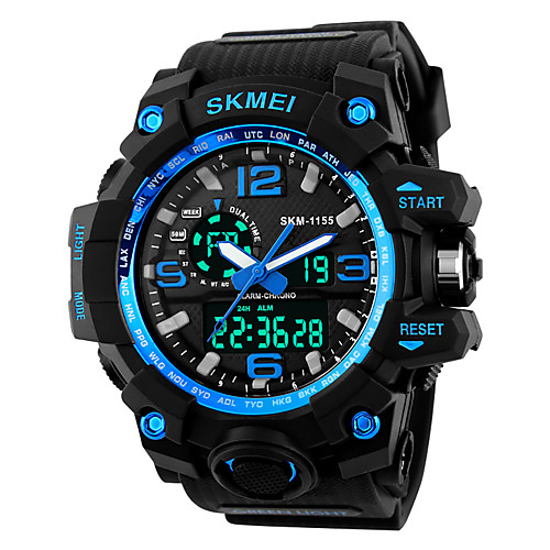 S KMEI Men's Digital Watch Japanese Japanese Quartz Silicone Black / Khaki 30 m Water Resistant / Waterproof Chronograph Noctilucent Analog - Digital Casual Fashion - Black Golden Red Two Years
S KMEI Men's Digital Watch Japanese Japanese Quartz Silicone Black / Khaki 30 m Water Resistant / Waterproof Chronograph Noctilucent Analog - Digital Casual Fashion - Black Golden Red Two Years