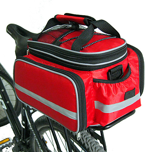 

FJQXZ Сумка на багажник велосипеда / Сумка на бока багажника велосипеда / Сумки на багажник велосипеда Большая вместимость, Водонепроницаемость, Регулируемый размер Велосумка/бардачок Нейлон, Красный