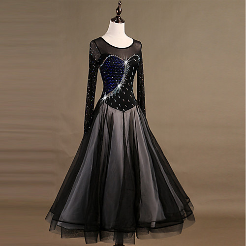 Ballroom Dance Dresses Women's Training Nylon / Organza / Tulle Crystals / Rhinestones Long Sleeve High Dress
Ballroom Dance Dresses Women's Training Nylon / Organza / Tulle Crystals / Rhinestones Long Sleeve High Dress