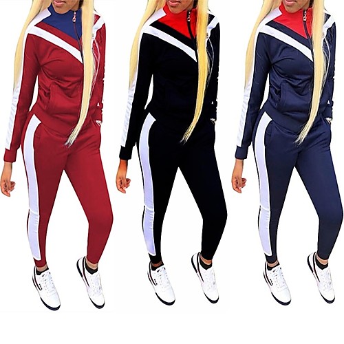 Women's Patchwork Tracksuit Streetwear Winter Zumba Running Fitness Lightweight Quick Dry Butt Lift Sportswear Plus Size Tights Top Clothing Suit Long Sleeve Activewear Stretchy Slim
Women's Patchwork Tracksuit Streetwear Winter Zumba Running Fitness Lightweight Quick Dry Butt Lift Sportswear Plus Size Tights Top Clothing Suit Long Sleeve Activewear Stretchy Slim