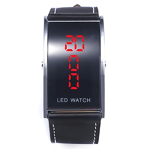 

Men's Wrist Watch Digital Watch Digital Leather Black Calendar / date / day Chronograph New Design Digital Bangle Fashion - Black One Year Battery Life / Luminous / Noctilucent / SSUO 377