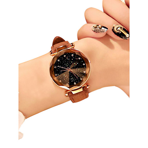 

Жен. Наручные часы Diamond Watch Кварцевый Стеганная ПУ кожа Черный / Красный / Коричневый 30 m Защита от влаги Новый дизайн Аналоговый Дамы На каждый день Мода астрономический -