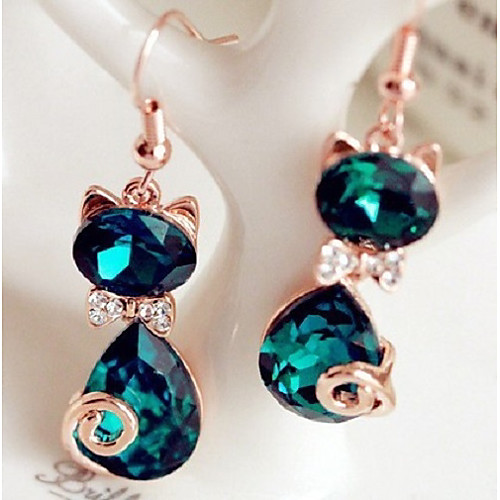 Women's Green Cubic Zirconia Drop Earrings Retro two stone Cat Ladies Stylish Sweet Rhinestone Earrings Jewelry Green For Gift Date 1 Pair
Women's Green Cubic Zirconia Drop Earrings Retro two stone Cat Ladies Stylish Sweet Rhinestone Earrings Jewelry Green For Gift Date 1 Pair