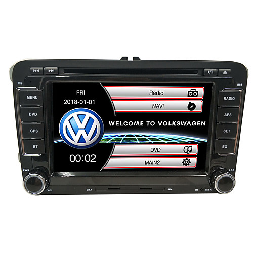 

520WGNR04 7 inch 2 DIN Windows CE In-Dash Car DVD Player GPS / Touch Screen / Built-in Bluetooth for Volkswagen Support / Steering Wheel Control / Subwoofer Output / Games / SD / USB Support
