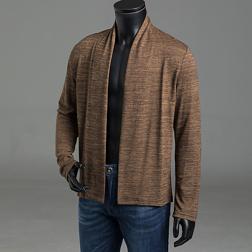 Men's Daily Solid Colored Long Sleeve Regular Cardigan Sweater Jumper, Shirt Collar Fall / Winter Light gray / Brown / Dark Gray
Men's Daily Solid Colored Long Sleeve Regular Cardigan Sweater Jumper, Shirt Collar Fall / Winter Light gray / Brown / Dark Gray