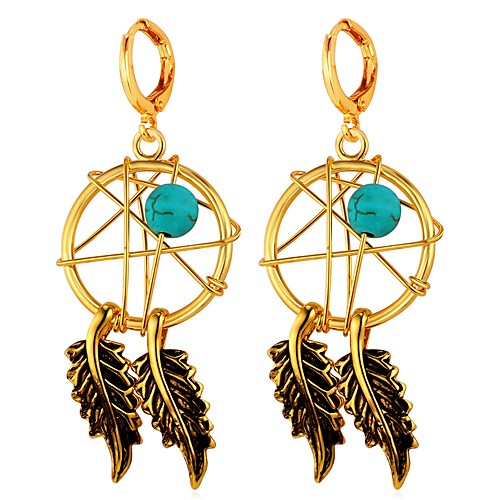Women's Green Turquoise Clip on Earring Hollow Out Dream Catcher Ladies Fashion western style Earrings Jewelry Gold / Silver For Gift Daily 1 Pair 
Women's Green Turquoise Clip on Earring Hollow Out Dream Catcher Ladies Fashion western style Earrings Jewelry Gold / Silver For Gift Daily 1 Pair