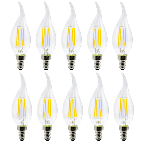 

YWXLIGHT 10 шт. 4 W 300-400 lm E12 LED лампы в форме свечи LED лампы накаливания C35 4 Светодиодные бусины SMD Творчество Тёплый белый Холодный белый 110-130 V