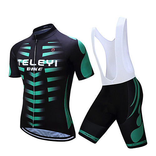 TELEYI Men's Short Sleeve Cycling Jersey with Bib Shorts White Black Stripes Bike Clothing Suit Breathable Moisture Wicking Sports Polyester Stripes Mountain Bike MTB Road Bike Cycling Clothing
TELEYI Men's Short Sleeve Cycling Jersey with Bib Shorts White Black Stripes Bike Clothing Suit Breathable Moisture Wicking Sports Polyester Stripes Mountain Bike MTB Road Bike Cycling Clothing