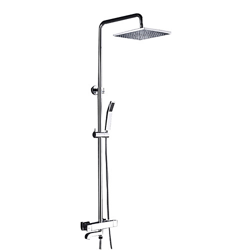 Shower Faucet - Contemporary Chrome Centerset Ceramic Valve Bath Shower Mixer Taps / Brass / Two Handles Three Holes
Shower Faucet - Contemporary Chrome Centerset Ceramic Valve Bath Shower Mixer Taps / Brass / Two Handles Three Holes