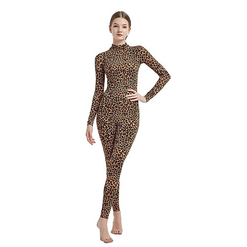 

Patterned Zentai Suits Skin Suit Adults' Spandex Lycra Cosplay Costumes Leopard Animal Print Women's Hunter Green Pink Blue Cheetah Print Camo / Camouflage Halloween Carnival Masquerade
