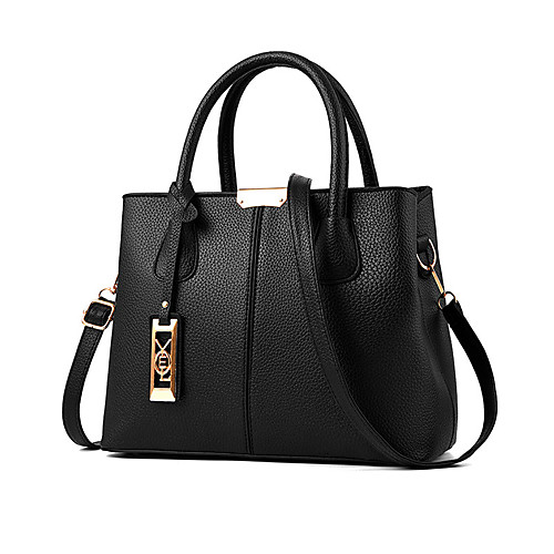Women's Polyester / PU Top Handle Bag Solid Color Black / Wine / Blushing Pink
Women's Polyester / PU Top Handle Bag Solid Color Black / Wine / Blushing Pink