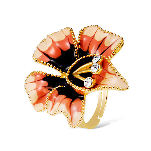 Women's Statement Ring Ring Adjustable Ring Cubic Zirconia 1pc Gold 18K Gold Plated Enamel Imitation Diamond Statement Hyperbole Oversized Carnival Street Jewelry Fancy Flower Shape / Alloy
Women's Statement Ring Ring Adjustable Ring Cubic Zirconia 1pc Gold 18K Gold Plated Enamel Imitation Diamond Statement Hyperbole Oversized Carnival Street Jewelry Fancy Flower Shape / Alloy