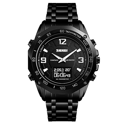 SKMEI Men's Sport Watch Wrist Watch Digital Watch Digital Stainless Steel Black / Silver 30 m Water Resistant / Waterproof Alarm Calendar / date / day Analog - Digital Luxury Fashion - Black Silver
SKMEI Men's Sport Watch Wrist Watch Digital Watch Digital Stainless Steel Black / Silver 30 m Water Resistant / Waterproof Alarm Calendar / date / day Analog - Digital Luxury Fashion - Black Silver