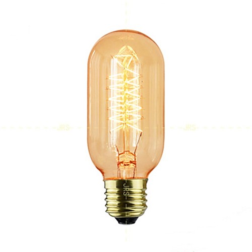 

1шт 40 W E26 / E27 T45 Желтый Прозрачный Body Лампа накаливания Vintage Эдисон лампочка 220-240 V