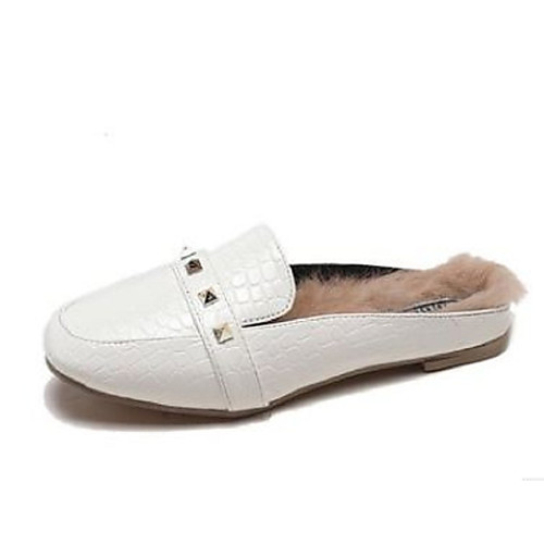 Жен. Полиуретан Весна & осень Башмаки и босоножки На плоской подошве Белый / Черный 
Жен. Полиуретан Весна & осень Башмаки и босоножки На плоской подошве Белый / Черный