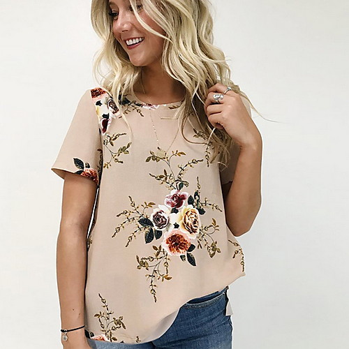 2019 New Arrival T-shirts Women's Slim T-shirt - Floral Print Camisas Mujer Chemise Femme Gray XL
2019 New Arrival T-shirts Women's Slim T-shirt - Floral Print Camisas Mujer Chemise Femme Gray XL