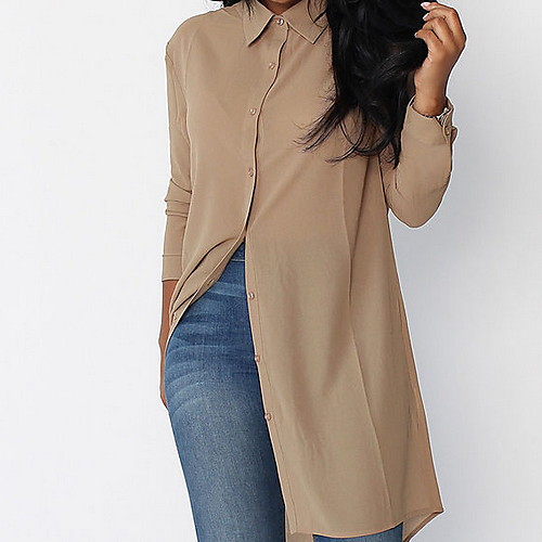2019 New Arrival Shirts Women's Slim Shirt - Solid Colored Chiffon / Fashion Camisas Mujer Chemise Femme V Neck Black M / Spring / Summer / Fall / Winter
2019 New Arrival Shirts Women's Slim Shirt - Solid Colored Chiffon / Fashion Camisas Mujer Chemise Femme V Neck Black M / Spring / Summer / Fall / Winter