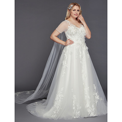 А-силуэт В пол Тюль Свадебные платья Made-to-Measure с Аппликации от LAN TING BRIDE
А-силуэт В пол Тюль Свадебные платья Made-to-Measure с Аппликации от LAN TING BRIDE