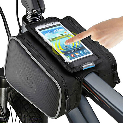 

ROSWHEEL Сотовый телефон сумка Бардачок на раму 5.5 дюймовый Сенсорный экран Велоспорт для iPhone 8 Plus / 7 Plus / 6S Plus / 6 Plus iPhone X iPhone XR Черный Велосипедный спорт / Велоспорт