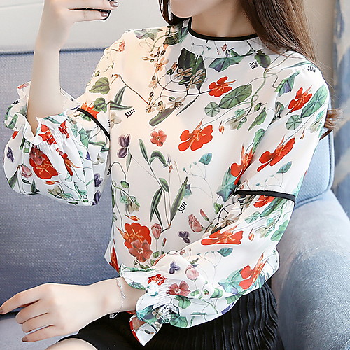 Жен. Футболка Цветочный принт Белый L 
Жен. Футболка Цветочный принт Белый L