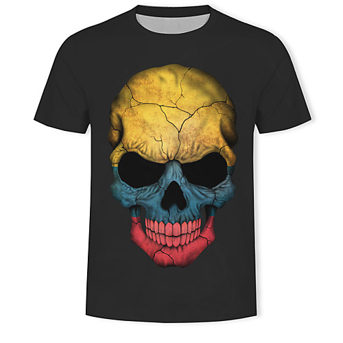 Муж. С принтом Футболка Хлопок, Круглый вырез 3D / Черепа Черный XL
Муж. С принтом Футболка Хлопок, Круглый вырез 3D / Черепа Черный XL