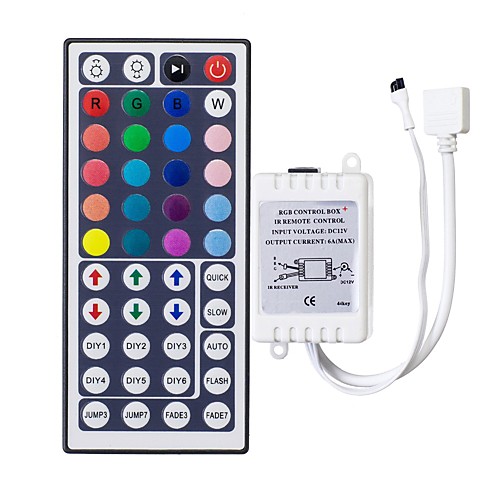 

светодиодный контроллер 44 клавиш светодиодный контроллер RGB светодиодные фонари контроллер ИК-пульт дистанционного диммер DC12V 6A для RGB 3528 5050 светодиодные ленты