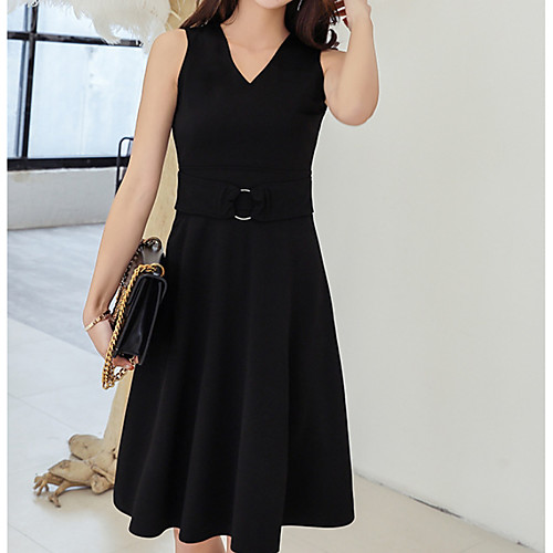 Жен. Классический А-силуэт Оболочка Платье - Однотонный До колена
Жен. Классический А-силуэт Оболочка Платье - Однотонный До колена