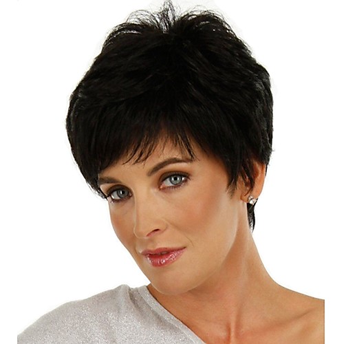 Чёлки Прямой Стиль Боковая часть Без шапочки-основы Парик Черный Черный и золотой Искусственные волосы 12 дюймовый Жен. Классический / Женский / синтетический Черный Парик Короткие 
Чёлки Прямой Стиль Боковая часть Без шапочки-основы Парик Черный Черный и золотой Искусственные волосы 12 дюймовый Жен. Классический / Женский / синтетический Черный Парик Короткие