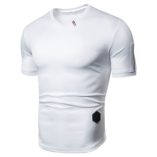 Men's Sports Bike Daily Wear Basic EU / US Size T-shirt - Solid Colored / Color Block Patchwork V Neck Black / Short Sleeve
Men's Sports Bike Daily Wear Basic EU / US Size T-shirt - Solid Colored / Color Block Patchwork V Neck Black / Short Sleeve