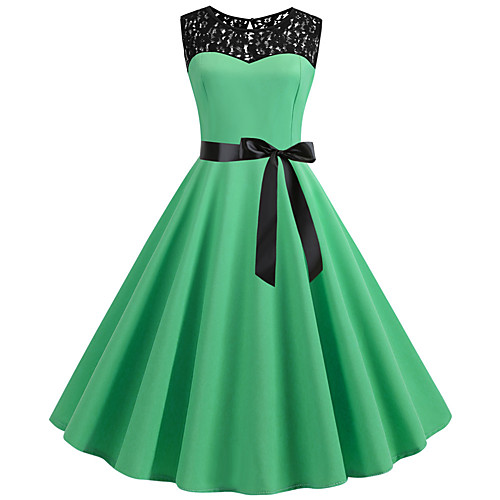 Жен. Классический А-силуэт Платье - Контрастных цветов Выше колена
Жен. Классический А-силуэт Платье - Контрастных цветов Выше колена