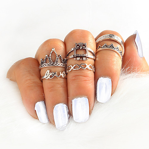 Жен. несовместимый Кольцо Ring Set Сова Простой модный Милая Модные кольца Бижутерия Серебряный Назначение Свадьба 6шт
Жен. несовместимый Кольцо Ring Set Сова Простой модный Милая Модные кольца Бижутерия Серебряный Назначение Свадьба 6шт