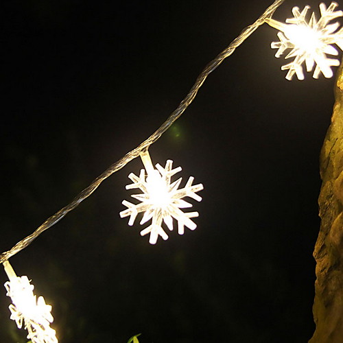 

5 м снежинка гирлянда 40 светодиодов теплое белое рождество новый год комната декоративные 220-240 В 1 компл.